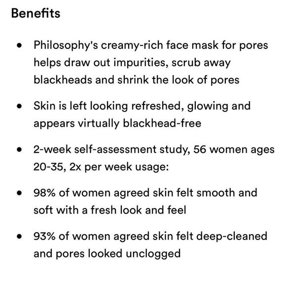 FREE💝 Philosophy Purity Made Simple Pore Extractor Clay Mask 🪞 NEW IN BOX - Picture 5 of 5